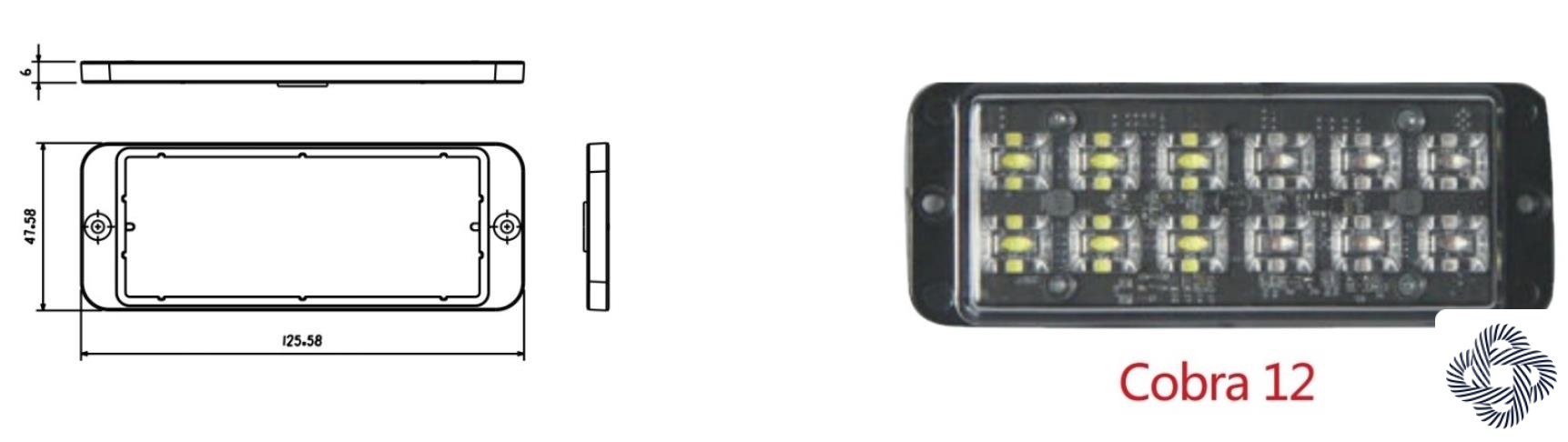 LED TREPTAC COBRA 12 PLAVA